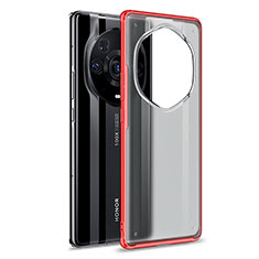 Custodia Silicone Trasparente Laterale Cover WL1 per Huawei Honor Magic3 Pro+ Plus 5G Rosso