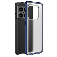 Custodia Silicone Trasparente Laterale Cover WL1 per OnePlus 10 Pro 5G Blu