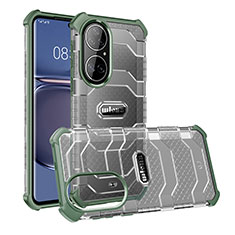 Custodia Silicone Trasparente Laterale Cover WL3 per Huawei P50 Pro Verde