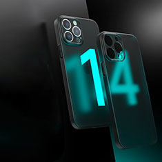 Custodia Silicone Trasparente Laterale Cover WT1 per Apple iPhone 14 Pro Max Nero