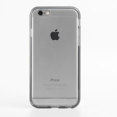 Custodia Silicone Trasparente Laterale per Apple iPhone 6 Plus Grigio