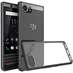Custodia Silicone Trasparente Laterale per Blackberry KEYone Nero