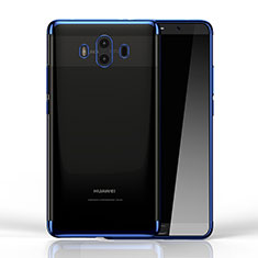 Custodia Silicone Trasparente Laterale per Huawei Mate 10 Blu