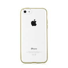 Custodia Silicone Trasparente Laterale T01 per Apple iPhone 5C Giallo