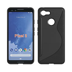 Custodia Silicone Trasparente Morbida S-Line per Google Pixel 3 Nero