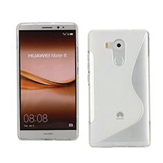 Custodia Silicone Trasparente Morbida S-Line per Huawei Mate 8 Bianco