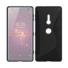 Custodia Silicone Trasparente Morbida S-Line per Sony Xperia XZ2 Nero