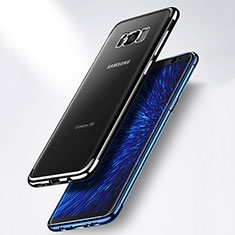 Custodia Silicone Trasparente Opaca Laterale per Samsung Galaxy S8 Blu