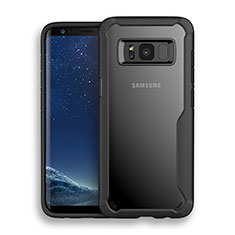 Custodia Silicone Trasparente Opaca Laterale per Samsung Galaxy S8 Nero