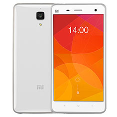 Custodia Silicone Trasparente Opaca Laterale per Xiaomi Mi 4 Argento