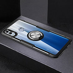 Custodia Silicone Trasparente Specchio Laterale 360 Gradi con Magnetico Anello Supporto per Huawei Honor 10 Lite Multicolore