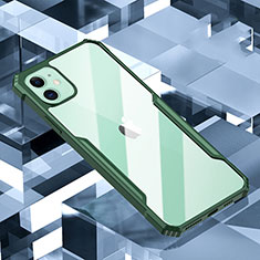 Custodia Silicone Trasparente Specchio Laterale Cover H01 per Apple iPhone 11 Verde