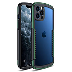 Custodia Silicone Trasparente Specchio Laterale Cover H01 per Apple iPhone 12 Pro Max Verde