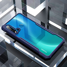 Custodia Silicone Trasparente Specchio Laterale Cover H01 per Huawei Nova 5i Blu