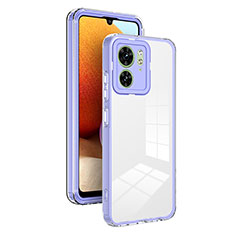 Custodia Silicone Trasparente Specchio Laterale Cover H01P per Motorola Moto Edge (2023) 5G Viola
