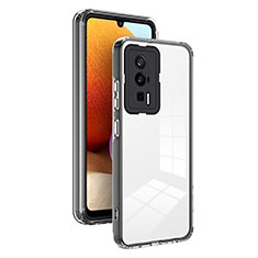 Custodia Silicone Trasparente Specchio Laterale Cover H01P per Xiaomi Poco F5 Pro 5G Nero