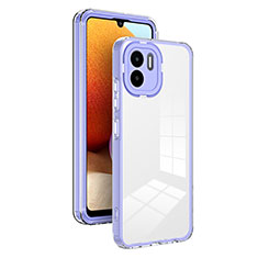 Custodia Silicone Trasparente Specchio Laterale Cover H01P per Xiaomi Redmi A2 Plus Viola