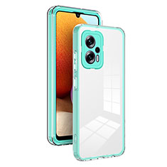 Custodia Silicone Trasparente Specchio Laterale Cover H01P per Xiaomi Redmi Note 11 Pro+ Plus 5G Verde