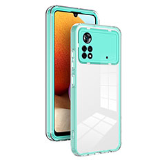 Custodia Silicone Trasparente Specchio Laterale Cover H01P per Xiaomi Redmi Note 11E Pro 5G Verde