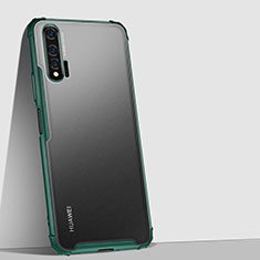 Custodia Silicone Trasparente Specchio Laterale Cover H02 per Huawei Nova 6 5G Verde