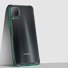 Custodia Silicone Trasparente Specchio Laterale Cover H02 per Huawei Nova 6 SE Verde