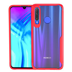 Custodia Silicone Trasparente Specchio Laterale Cover H02 per Huawei P Smart+ Plus (2019) Rosso