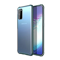 Custodia Silicone Trasparente Specchio Laterale Cover H02 per Samsung Galaxy S20 Verde