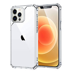 Custodia Silicone Trasparente Specchio Laterale Cover H07 per Apple iPhone 12 Pro Max Chiaro