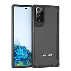 Custodia Silicone Trasparente Specchio Laterale Cover M02 per Samsung Galaxy Note 20 Ultra 5G Nero