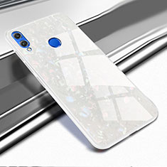 Custodia Silicone Trasparente Specchio Laterale Cover M03 per Huawei Honor 8X Bianco
