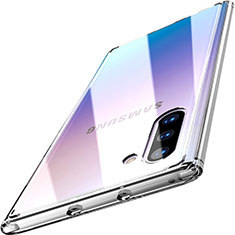 Custodia Silicone Trasparente Specchio Laterale Cover M03 per Samsung Galaxy Note 10 Chiaro