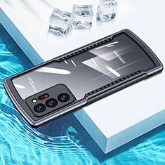 Custodia Silicone Trasparente Specchio Laterale Cover M04 per Samsung Galaxy Note 20 Ultra 5G Grigio