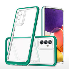 Custodia Silicone Trasparente Specchio Laterale Cover MQ1 per Samsung Galaxy A24 4G Verde