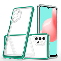 Custodia Silicone Trasparente Specchio Laterale Cover MQ1 per Samsung Galaxy A32 5G Verde