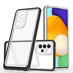 Custodia Silicone Trasparente Specchio Laterale Cover MQ1 per Samsung Galaxy A52 5G Nero