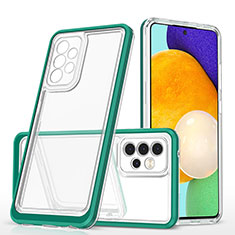 Custodia Silicone Trasparente Specchio Laterale Cover MQ1 per Samsung Galaxy A52 5G Verde