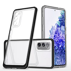 Custodia Silicone Trasparente Specchio Laterale Cover MQ1 per Samsung Galaxy S20 FE (2022) 5G Nero