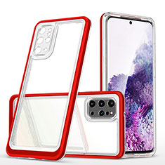 Custodia Silicone Trasparente Specchio Laterale Cover MQ1 per Samsung Galaxy S20 Plus Rosso