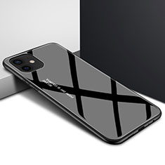 Custodia Silicone Trasparente Specchio Laterale Cover N01 per Apple iPhone 12 Mini Nero