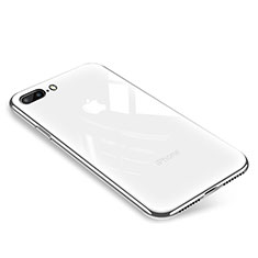 Custodia Silicone Trasparente Specchio Laterale Cover per Apple iPhone 7 Plus Bianco