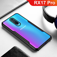 Custodia Silicone Trasparente Specchio Laterale Cover per Oppo RX17 Pro Nero