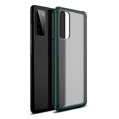 Custodia Silicone Trasparente Specchio Laterale Cover per Samsung Galaxy S20 FE 5G Verde