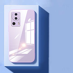 Custodia Silicone Trasparente Specchio Laterale Cover per Xiaomi Mi 13 Lite 5G Viola