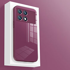 Custodia Silicone Trasparente Specchio Laterale Cover per Xiaomi Redmi K70 5G Viola