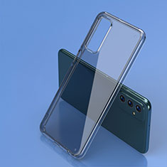 Custodia Silicone Trasparente Specchio Laterale Cover WL2 per Samsung Galaxy F23 5G Grigio