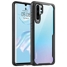 Custodia Silicone Trasparente Specchio Laterale Cover Z02 per Huawei P30 Pro New Edition Nero