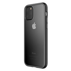 Custodia Silicone Trasparente Specchio Laterale per Apple iPhone 11 Pro Nero