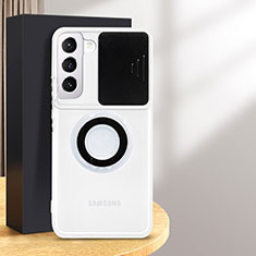 Custodia Silicone Trasparente Ultra Slim Cover Morbida con Anello Supporto S01 per Samsung Galaxy S24 Plus 5G Nero