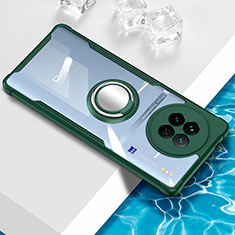 Custodia Silicone Trasparente Ultra Slim Cover Morbida con Magnetico Anello Supporto BH1 per Vivo X90 Pro+ Plus 5G Verde