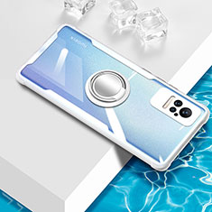 Custodia Silicone Trasparente Ultra Slim Cover Morbida con Magnetico Anello Supporto BH1 per Xiaomi Civi 5G Bianco